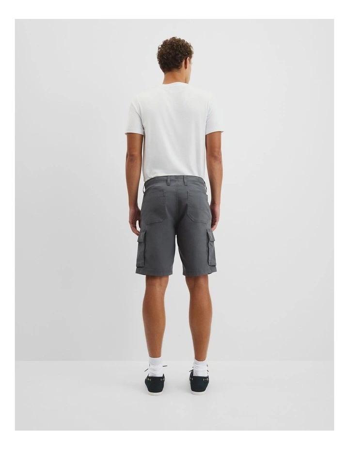 Canvas Cargo Short in Ash Blue image 4