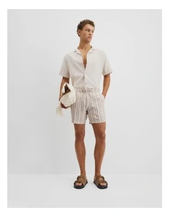 Organic Linen 6 Inch Strap Drawcord in Oak