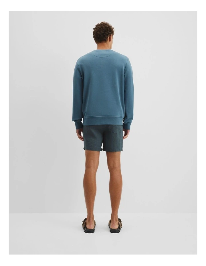 Australian Cotton Cr Logo Sweat in Ash Blue image 4