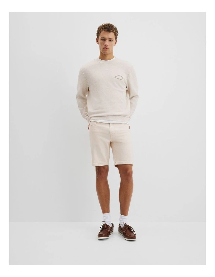 Australian Cotton Cr Logo Sweat in Cloud Marle image 3