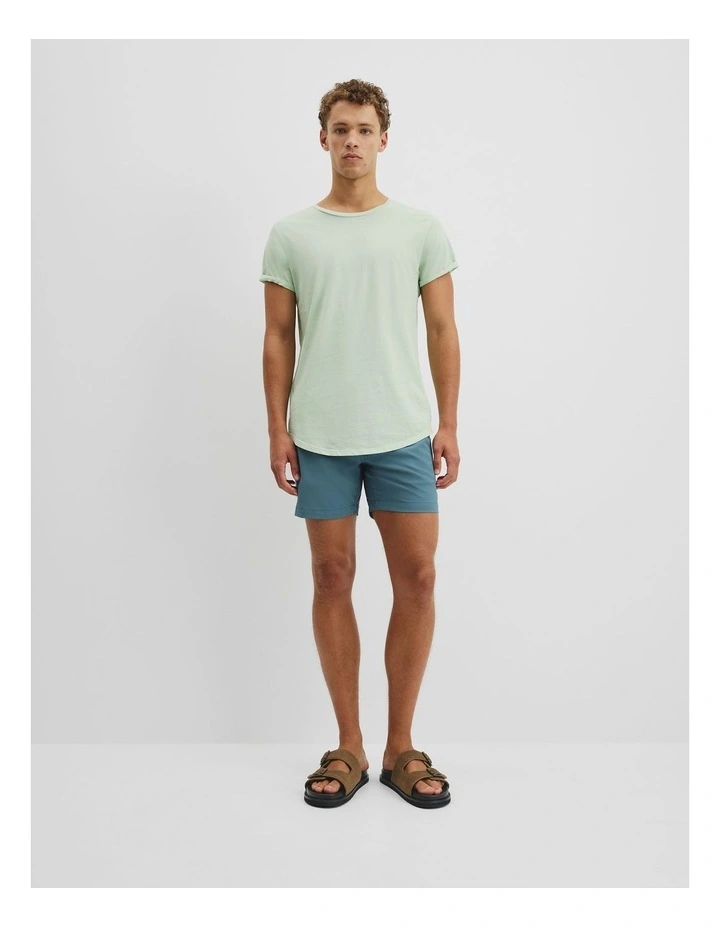Australian Cotton Longline Garment Dye T-shirt in Mint image 3