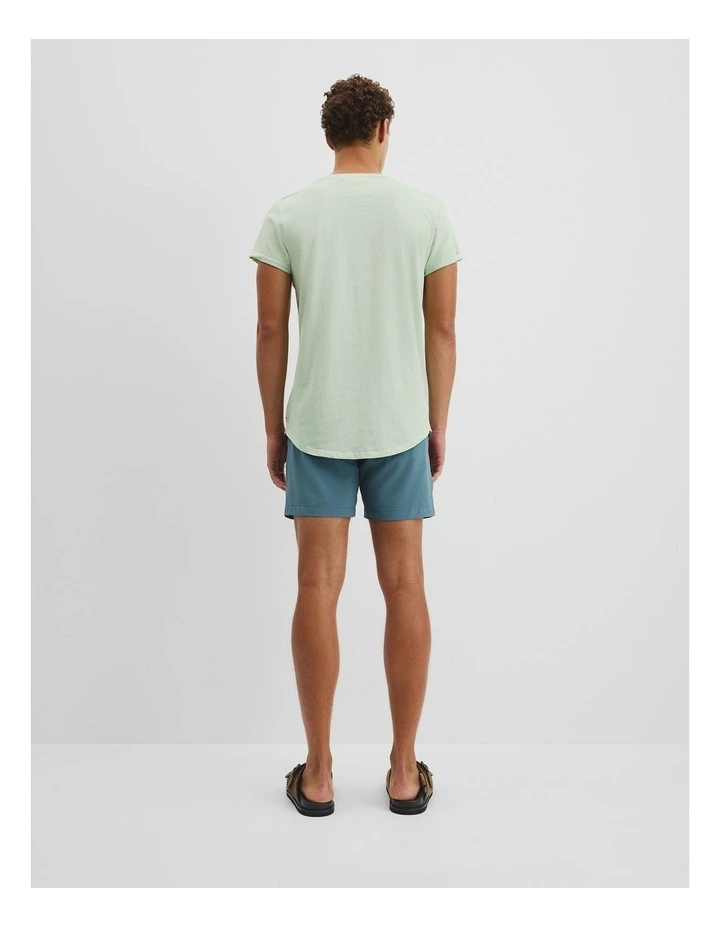 Australian Cotton Longline Garment Dye T-shirt in Mint image 4