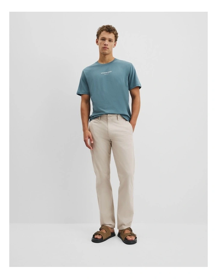 Australian Cotton Modern Logo T-shirt in Bluestone image 3