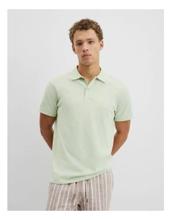 Australian Cotton Pique Polo in Mint