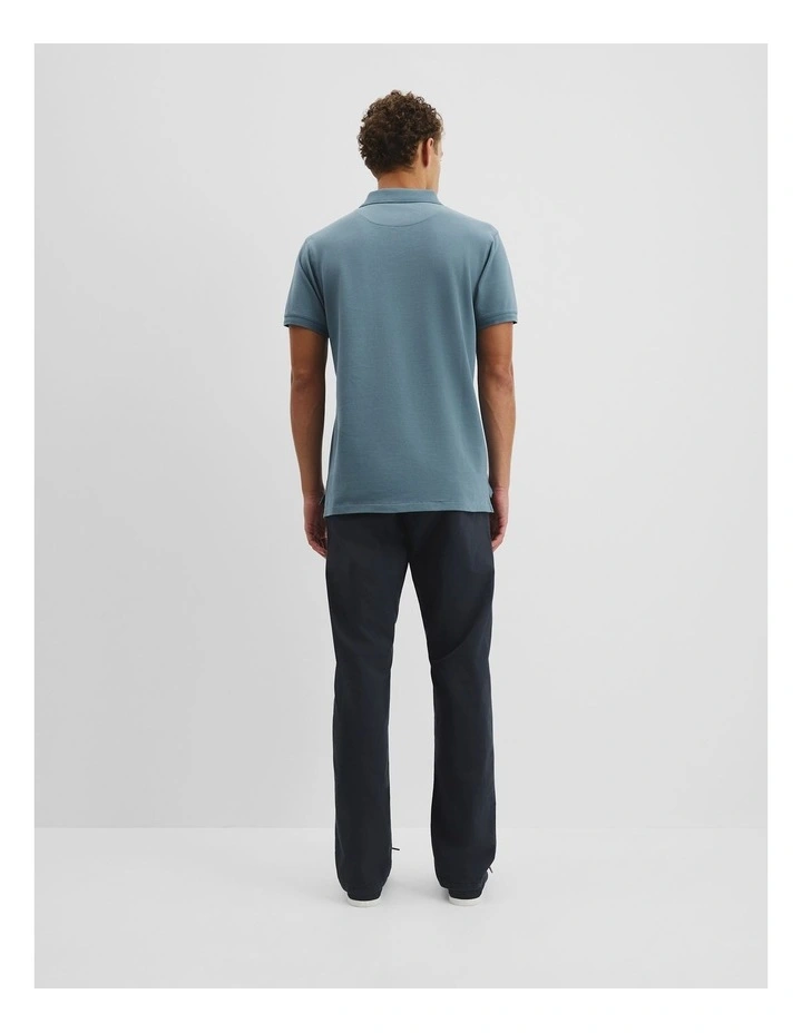 Australian Cotton Pique Polo in Bluestone image 4
