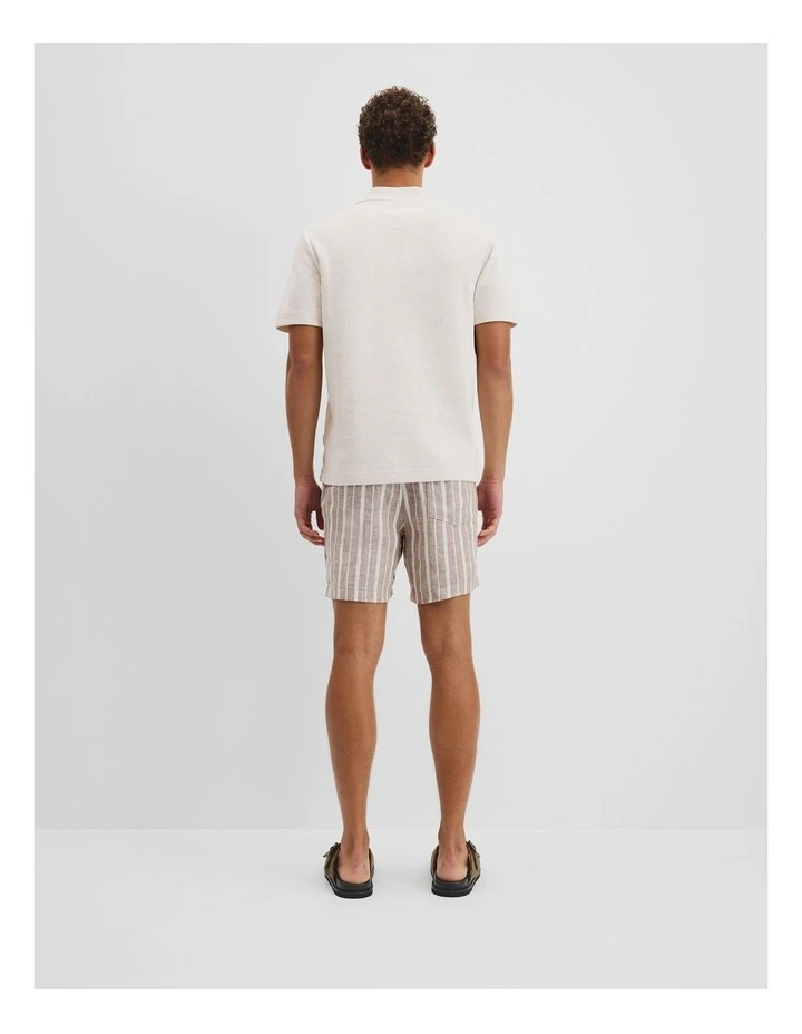 Australian Cotton Waffle Polo in Natural Melange image 4