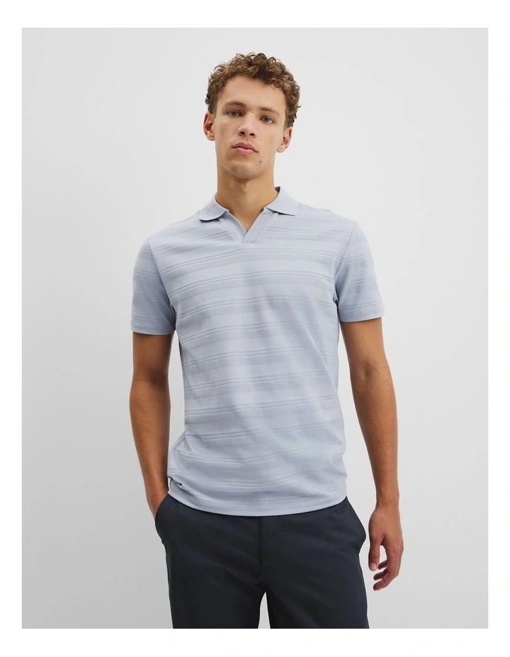 Textured Stripe Detail Trophy Knit in Mist image 1