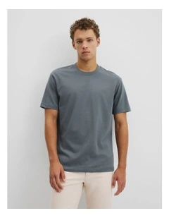 Australian Cotton T-shirt in Ash Blue