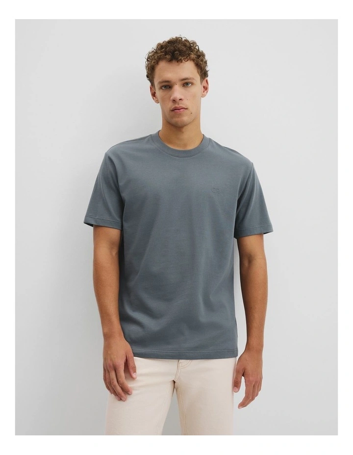 Australian Cotton T-shirt in Ash Blue image 1