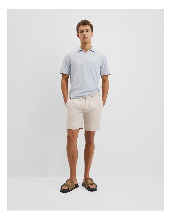 Australian Cotton Textured Strap Trophy Polo in Mist image 3