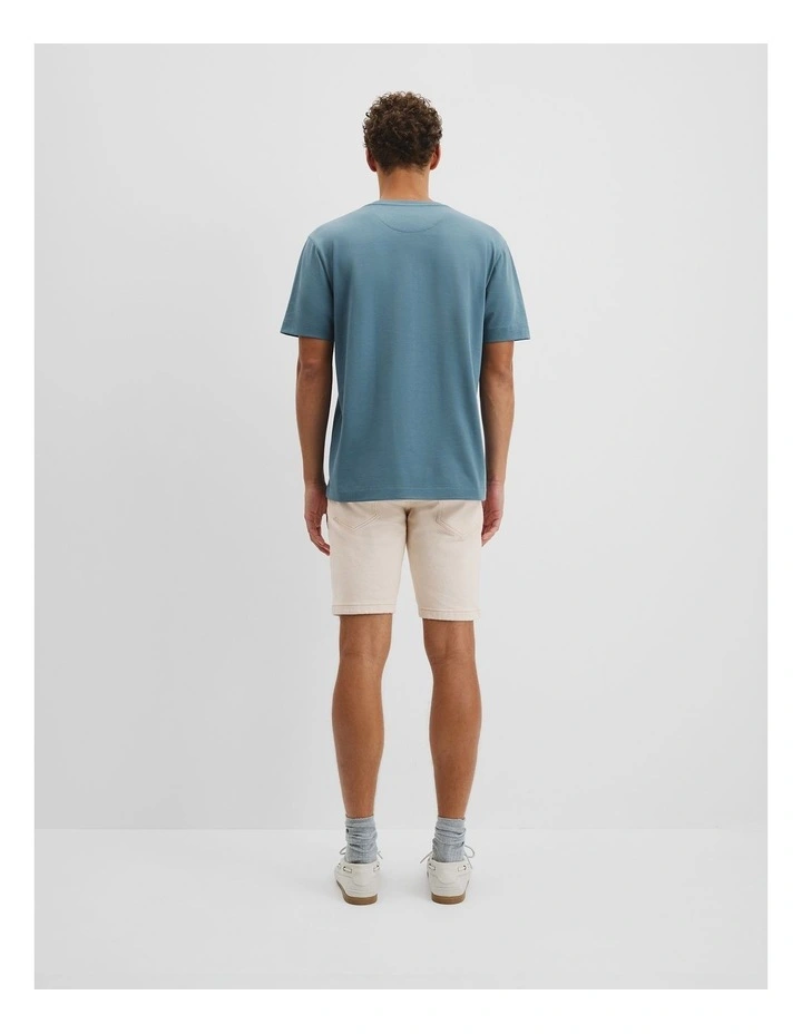 Australian Cotton Graphic Printed T-shirt in Bluestone image 4