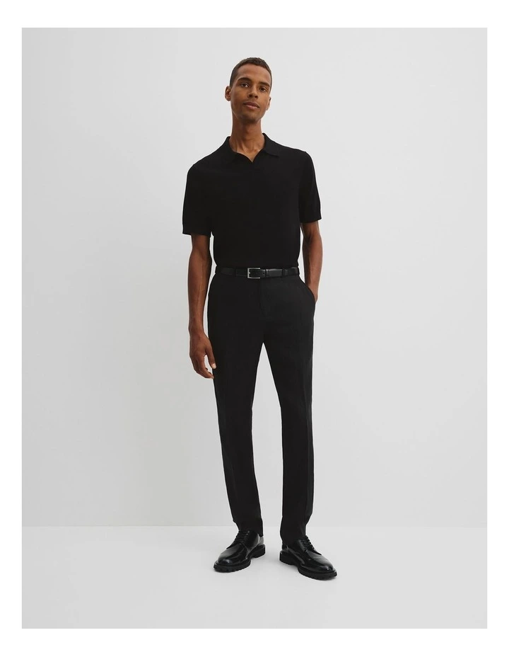 Australian Cotton Blend Silk Trophy Polo in Black image 3