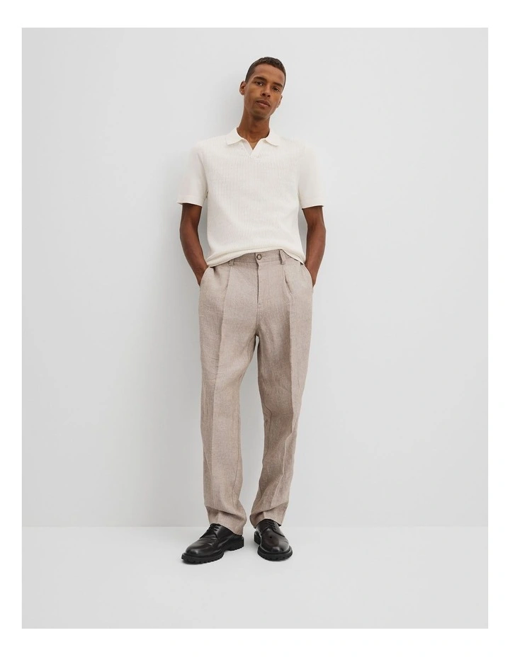 Australian Cotton Textured Tipped Knit in White image 3