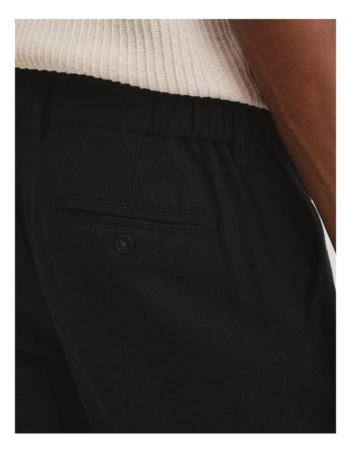 Linen Cotton Pant in Black image 3