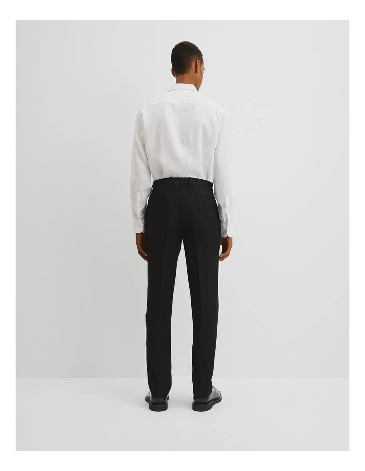 Linen Cotton Pant in Black image 4