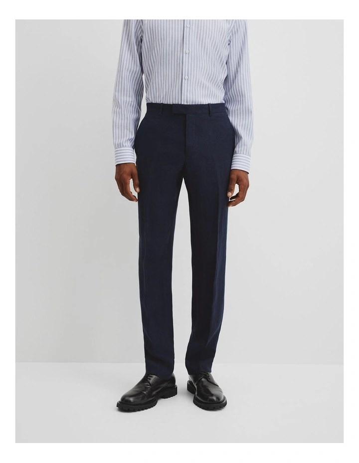 Linen Cotton Pant in Navy image 3