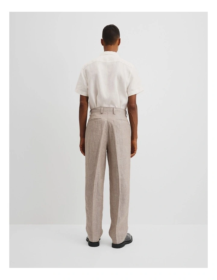 Linen Twill Textured Pant in Burnt Butter image 5