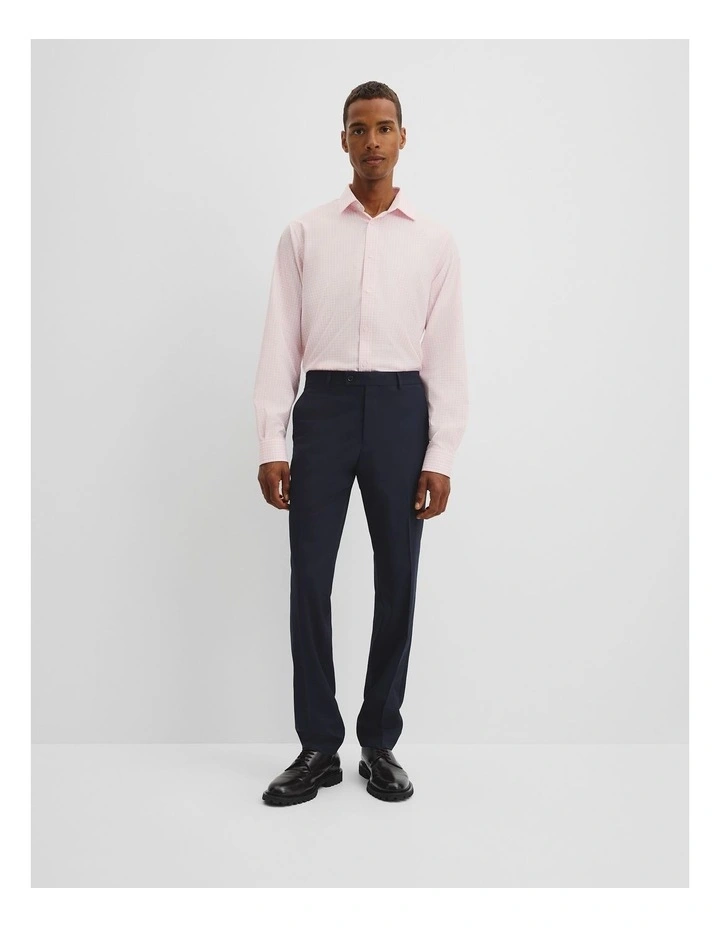 Regular Fit Gingham Travel Shirt in Soft Pink image 3