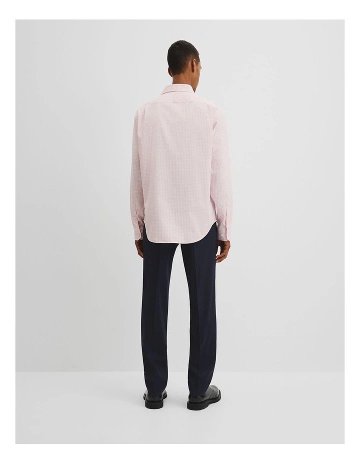 Regular Fit Gingham Travel Shirt in Soft Pink image 4
