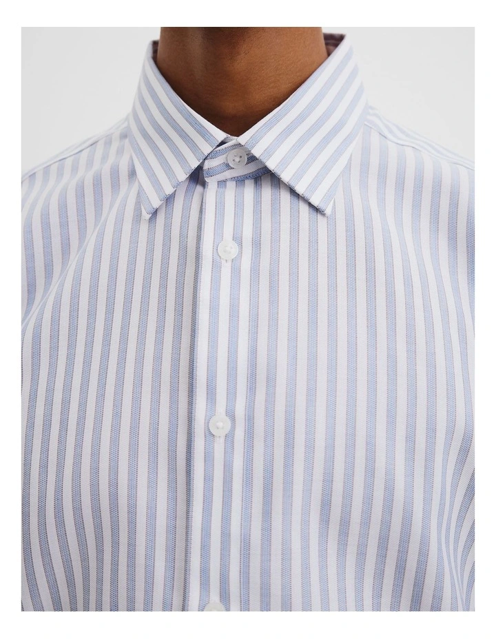 Regular Fit Stripe Travel Shirt in Blue Multi image 2