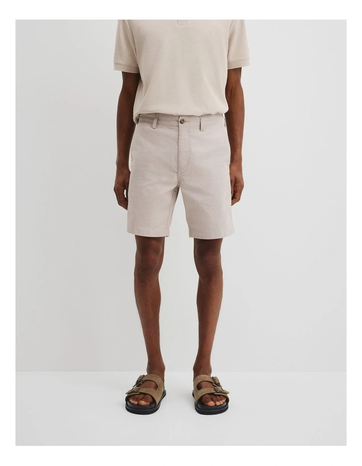 Cotton Stretch Textured Short in Pumice image 2