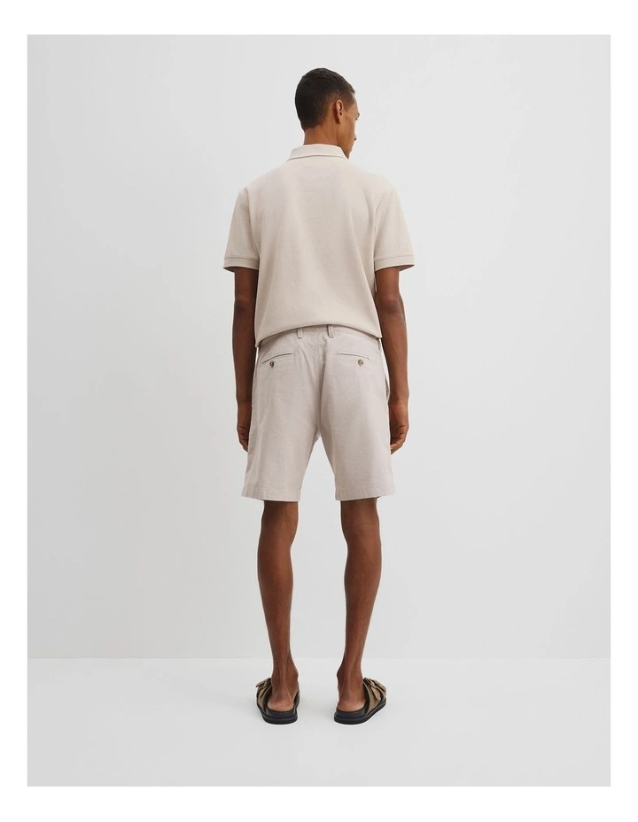 Cotton Stretch Textured Short in Pumice image 4