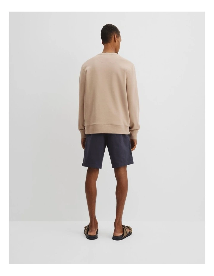 Australian Cotton Modern Logo Sweat in Taupe image 4