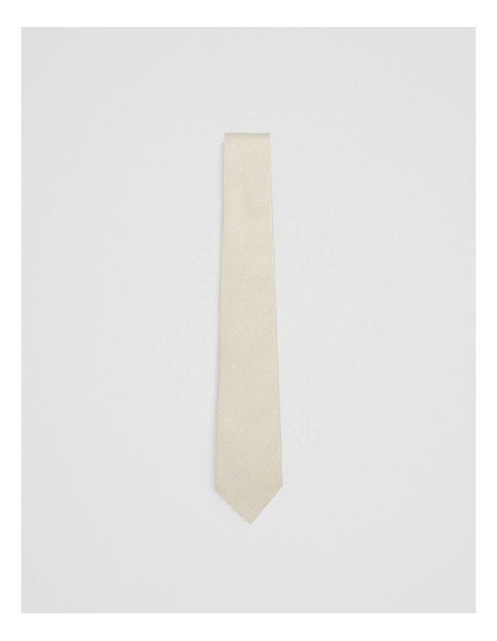 Silk Dot Tie in Beige image 1