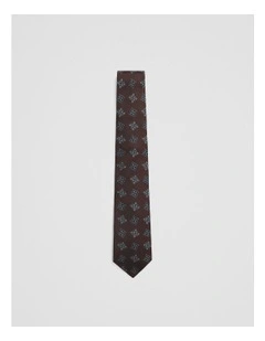 Silk Medallion Tie in Chocolate