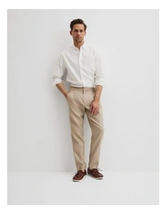Elastic Pleat Front Pant in Taupe