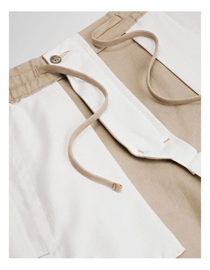Elastic Pleat Front Pant in Taupe image 5