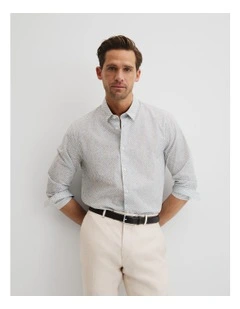 Print Medallion Shirt in White