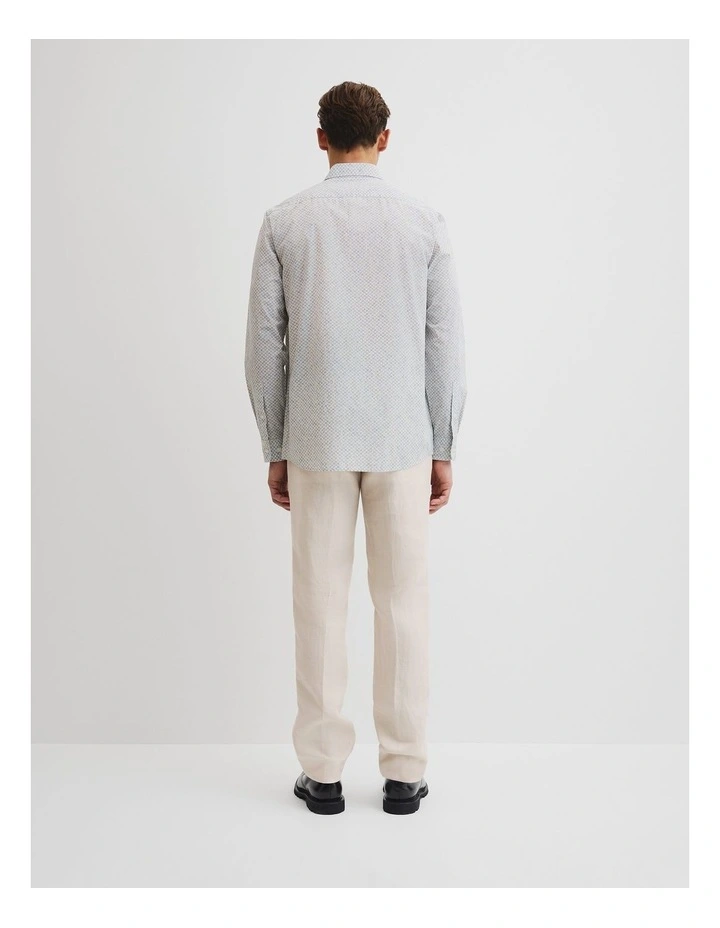 Print Medallion Shirt in White image 4