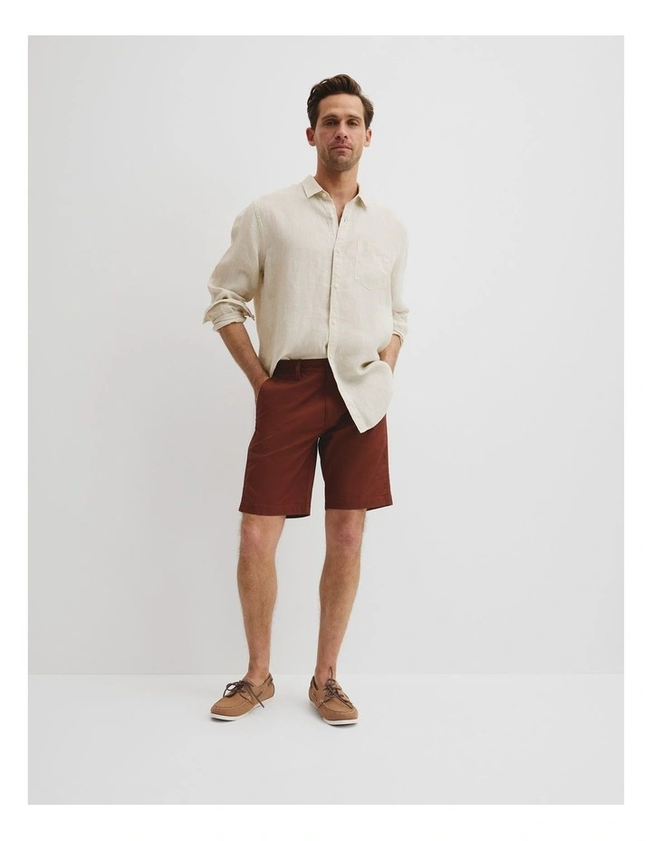 Australian Cotton Stretch Chino Short in Dark Spice image 1