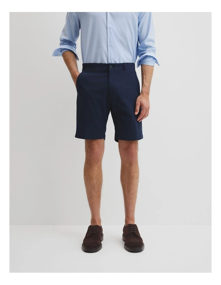 Seersucker Short in Navy image 3