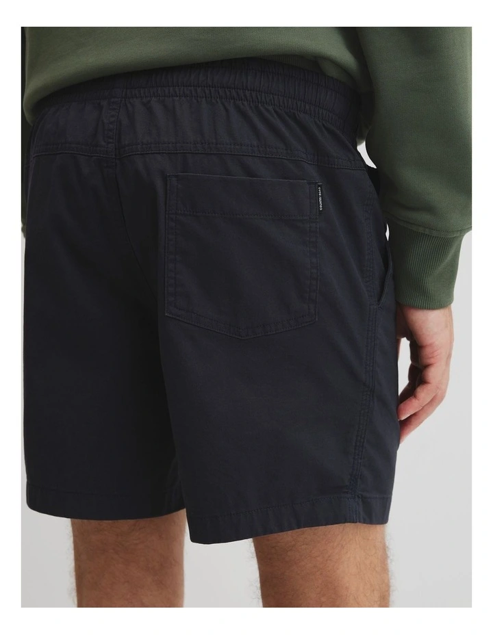 Australian Cotton Drawcord Short in Navy image 3