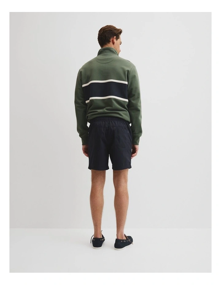 Australian Cotton Drawcord Short in Navy image 4