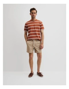 Australian Cotton Drawcord Short in Dark Stone