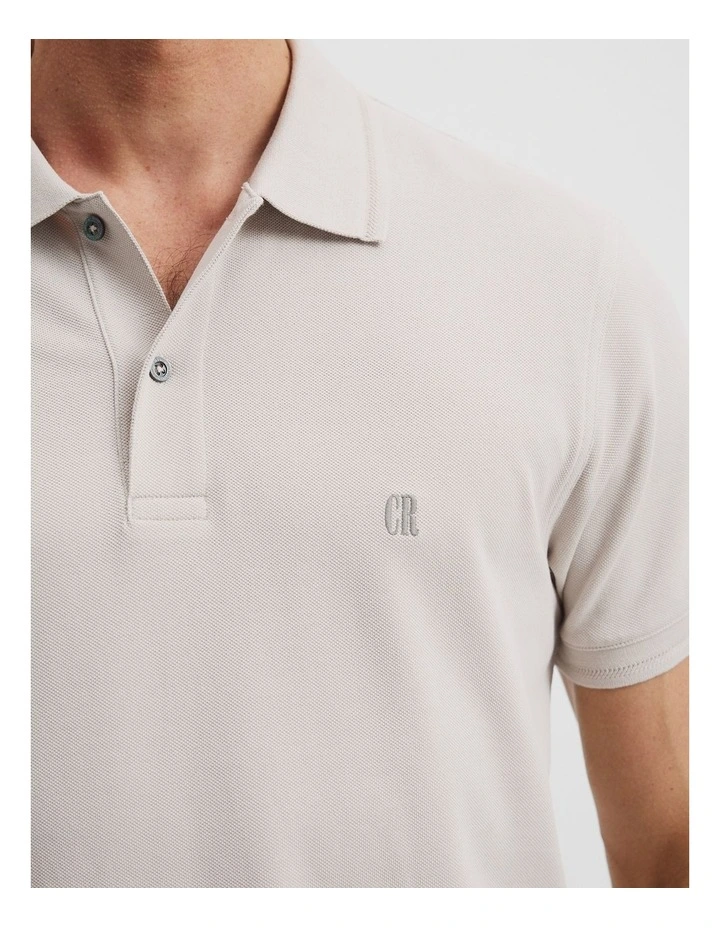 Australian Cotton Pique Polo in Ash image 2