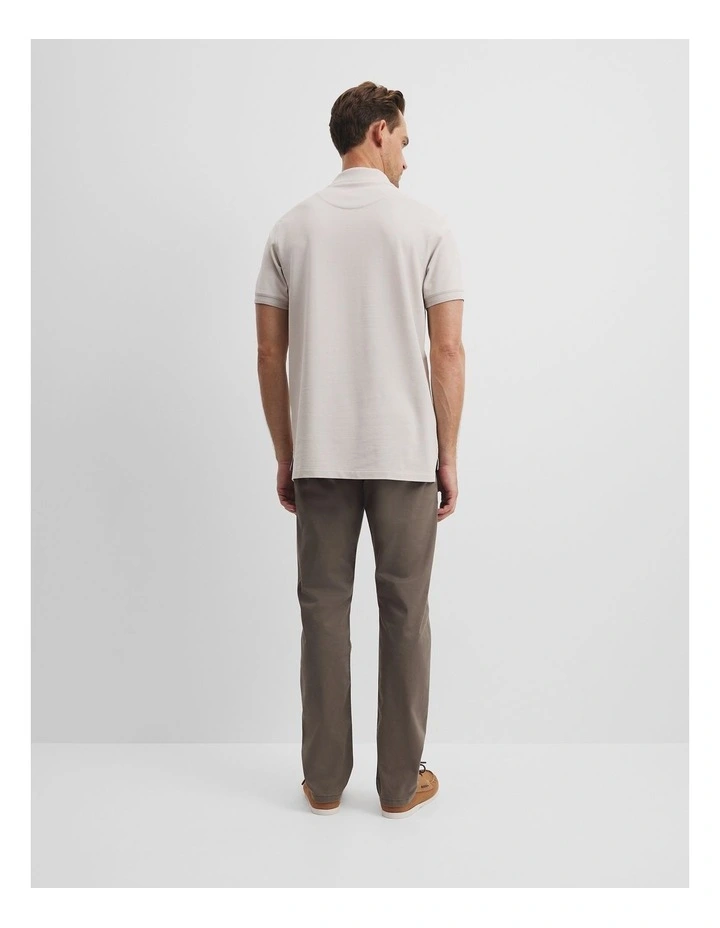 Australian Cotton Pique Polo in Ash image 4