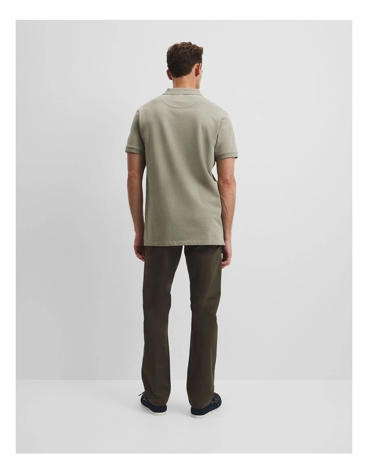 Australian Cotton Pique Polo in Soft Grass image 4