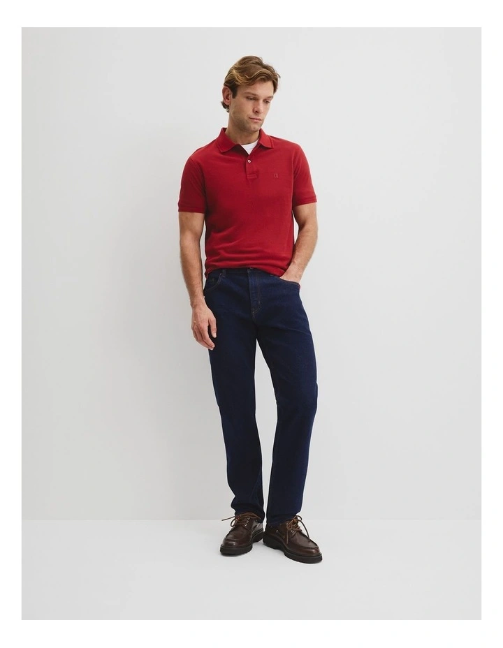 Australian Cotton Pique Polo Shirt in Banksia image 1