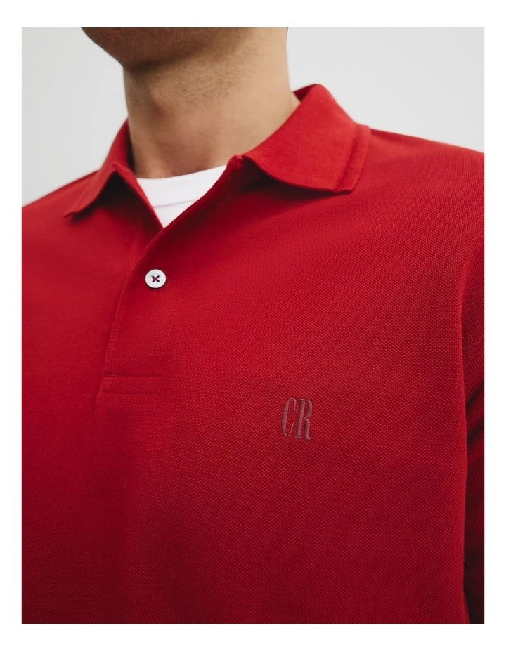 Australian Cotton Pique Polo Shirt in Banksia image 2