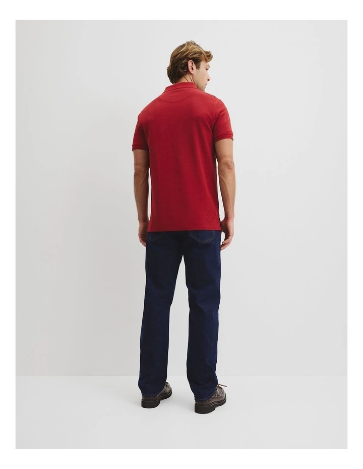 Australian Cotton Pique Polo Shirt in Banksia image 4