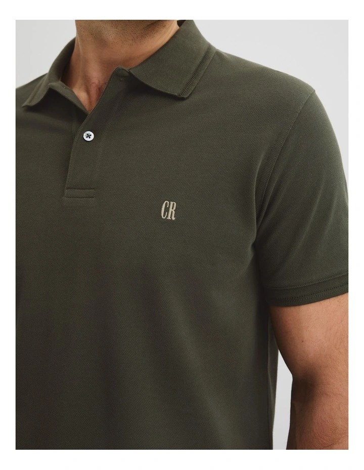 Australian Cotton Pique Polo in River Gum image 2