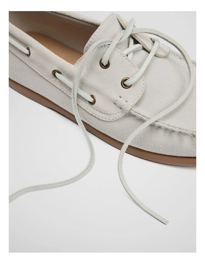 Flynn Canvas Boat Shoe in Natural image 4