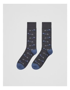 Motorcycle Socks in Charcoal