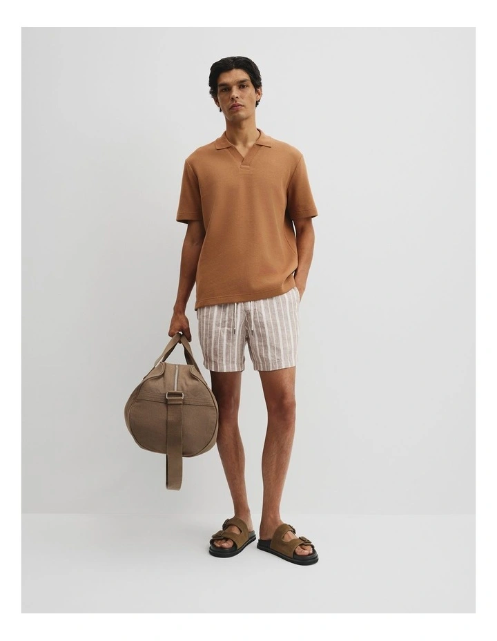 Australian Cotton Waffle Polo in Copper image 3