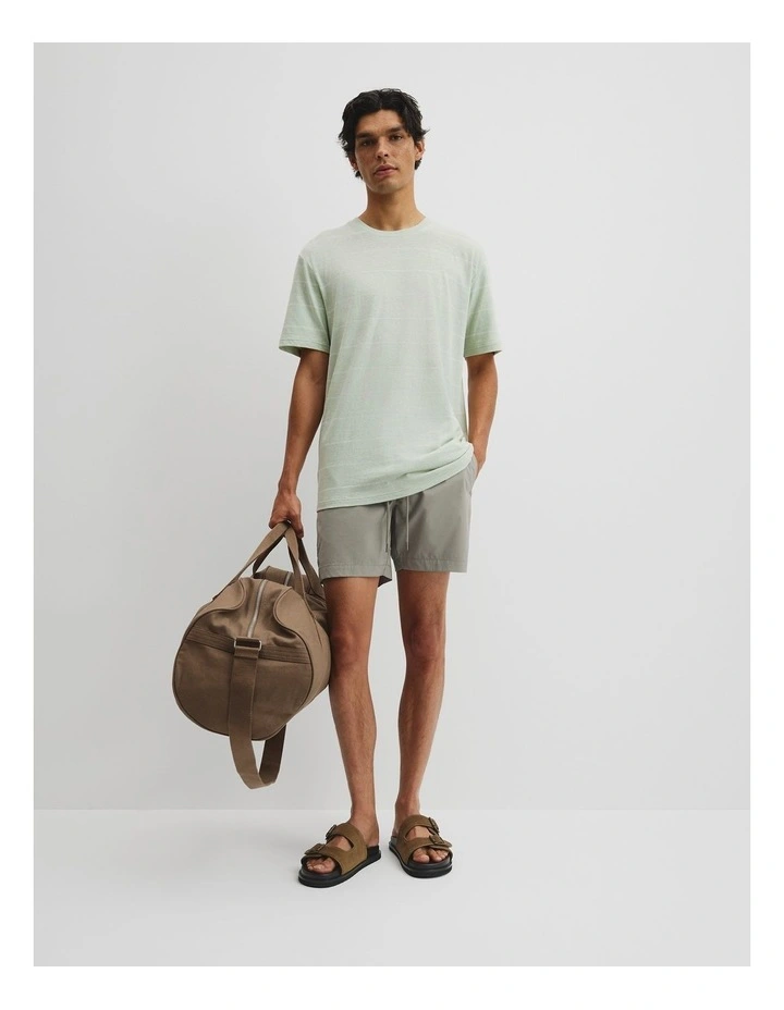 Hemp Slub Stripet-shirt in Mint image 2