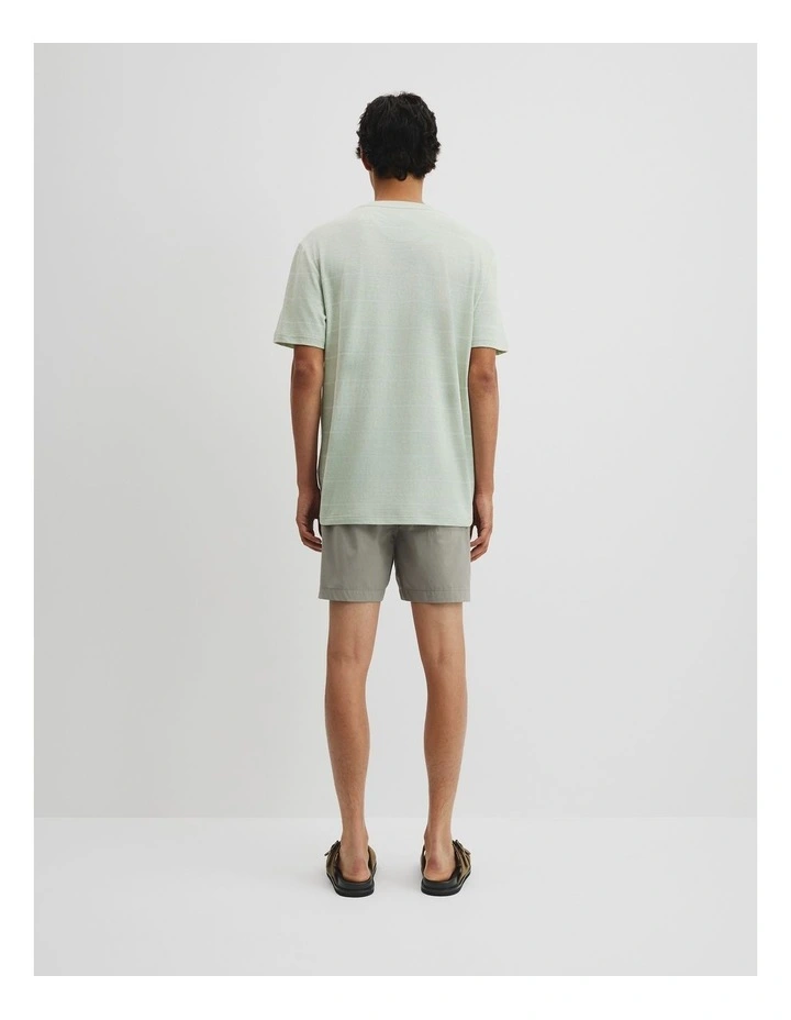 Hemp Slub Stripet-shirt in Mint image 4